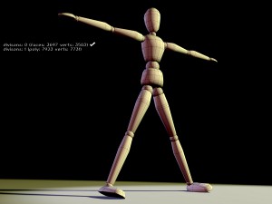 wooden puppet 3Dモデル
