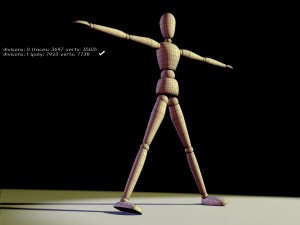 wooden puppet 3Dモデル