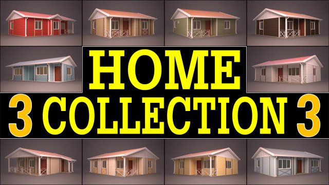 home collection 3 3Dモデル .c4d .max .obj .3ds .fbx .stl .blend 