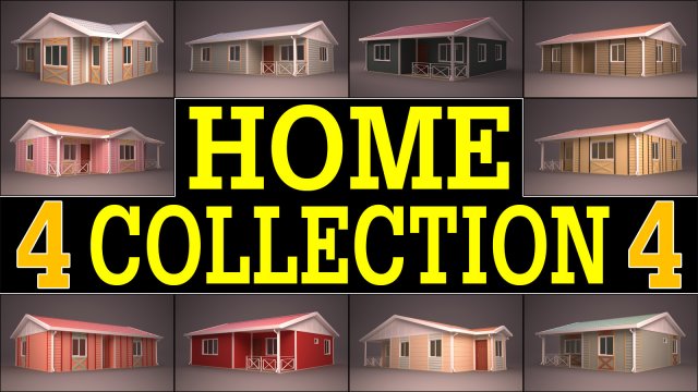 home collection 4 Model 3D .c4d .max .obj .3ds .fbx .stl .blend 