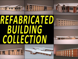 prefabricated building collection Modello 3D