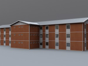 prefabricated building 1 3D Модель