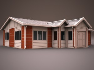prefabricated building 3 Model 3D