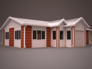 prefabricated building 3 Model 3D