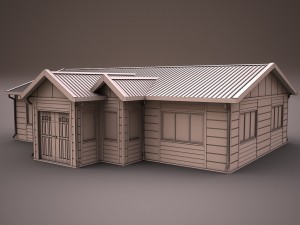 prefabricated building 3 Model 3D