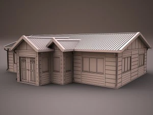 bangunan prefabrikasi 3 Model 3D