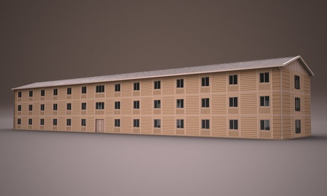 prefabricated building 4 3D Model .c4d .max .obj .3ds .fbx .stl .blend 