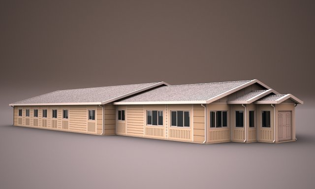 prefabricated building 5 3D 模型 .c4d .max .obj .3ds .fbx .stl .blend 