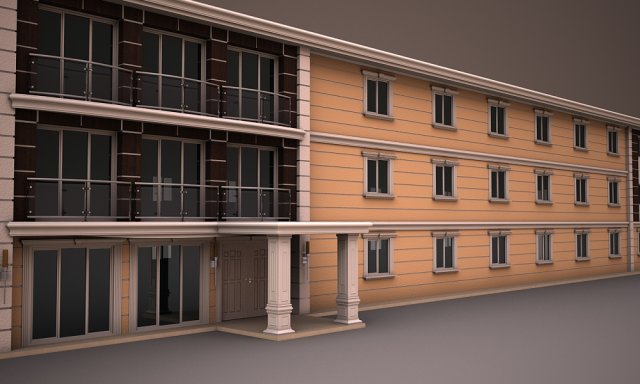 prefabricated building 6 3D Модель .c4d .max .obj .3ds .fbx .stl .blend 