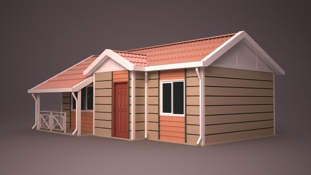 home 4 3D Модель .c4d .max .obj .3ds .fbx .stl .blend 