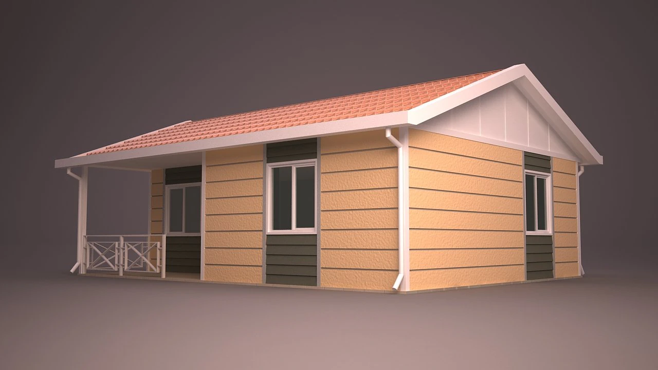дом 20 3D Модель .c4d .max .obj .3ds .fbx .stl .blend 