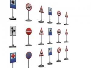 traffic signs 3D Model