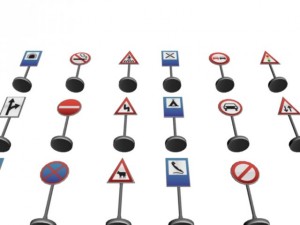 traffic signs 3D Model