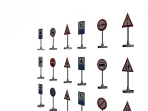 traffic signs 3D Model