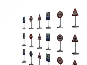 traffic signs 3D Model