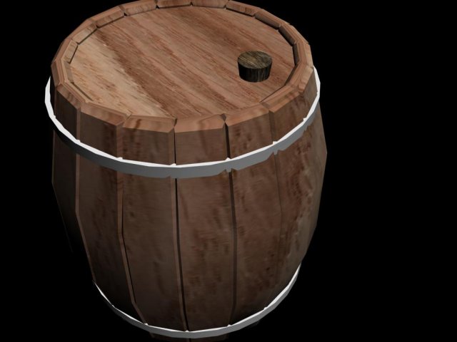 wine cask 3D Model .c4d .max .obj .3ds .fbx .stl .blend 