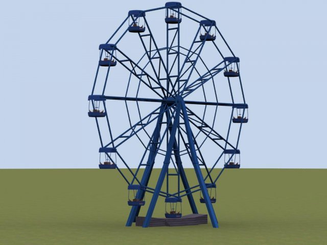 ferris wheel 3D Model .c4d .max .obj .3ds .fbx .stl .blend 
