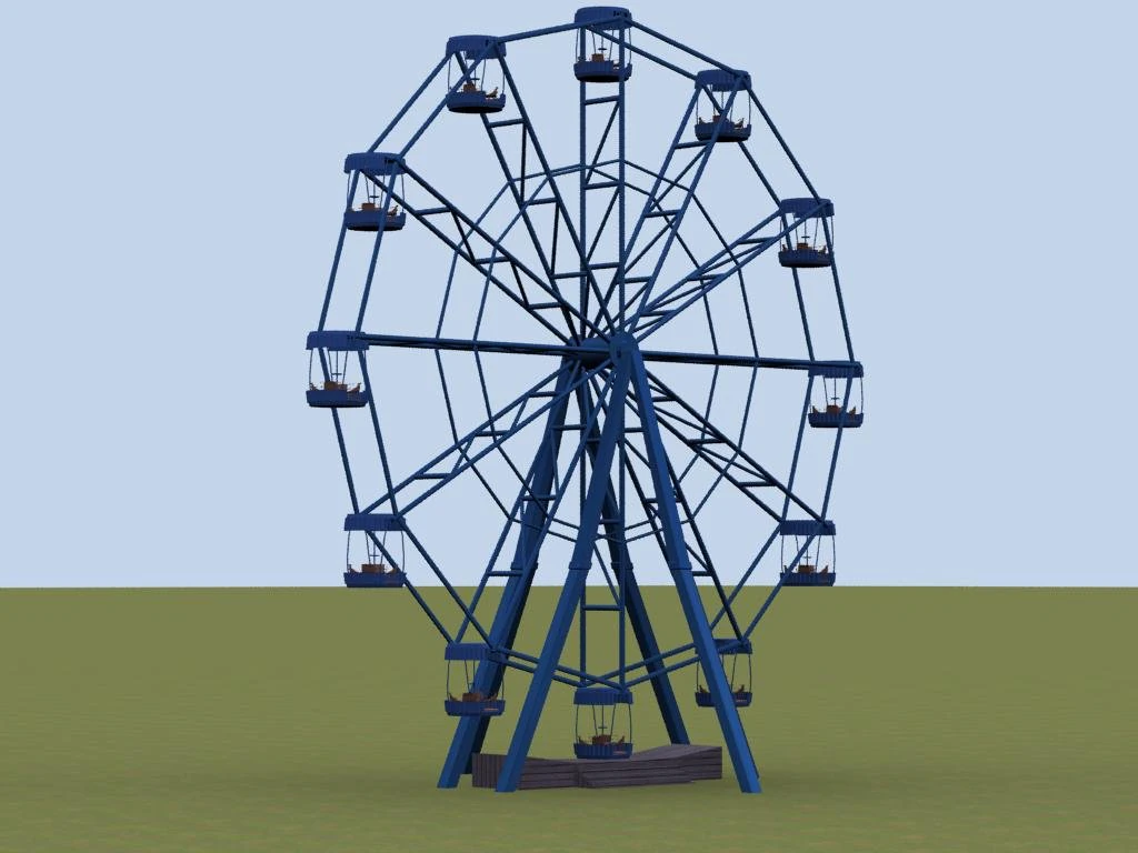 ferris wheel 3D Model .c4d .max .obj .3ds .fbx .stl .blend 