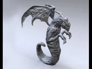 gargoyle del drago Modello 3D