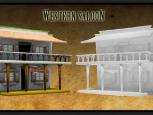 western saloon 3D-Modell