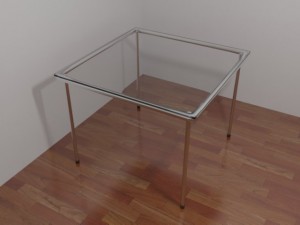 glass table Modelo 3D