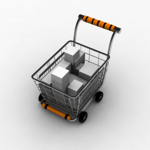 shopping cart 3D Модель .c4d .max .obj .3ds .fbx .stl .blend 