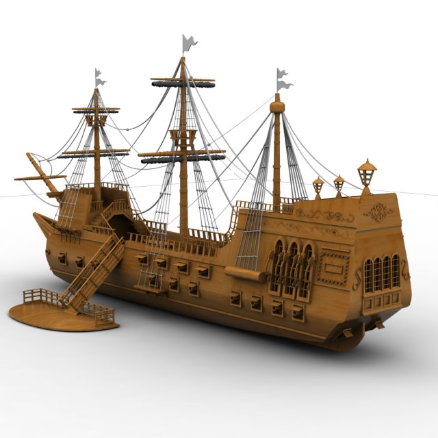 ship 3D Modell .c4d .max .obj .3ds .fbx .stl .blend