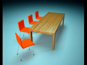 sedia rossa Modello 3D