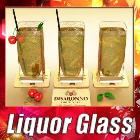photorealistic and high detailed liquor glass Modelo 3D .c4d .max .obj .3ds .fbx .stl .blend 
