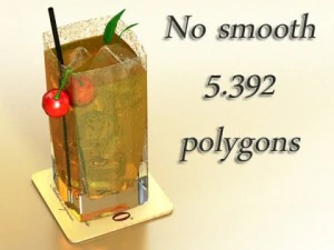 photorealistic and high detailed liquor glass 3D Model