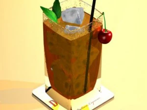 photorealistic and high detailed liquor glass 3D Model