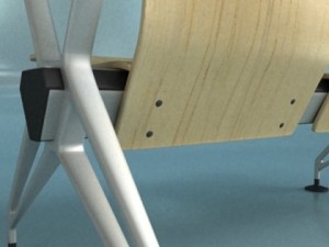 connected seats waiting room 3D Модель