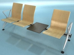 connected seats waiting room 3D Модель