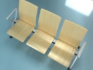 connected seats waiting room 3D Модель