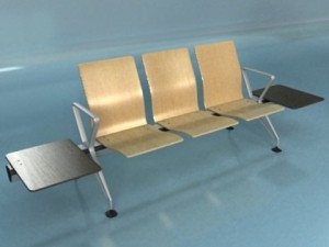connected seats waiting room 3D Модель