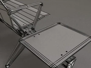 connected seats waiting room 3D Model