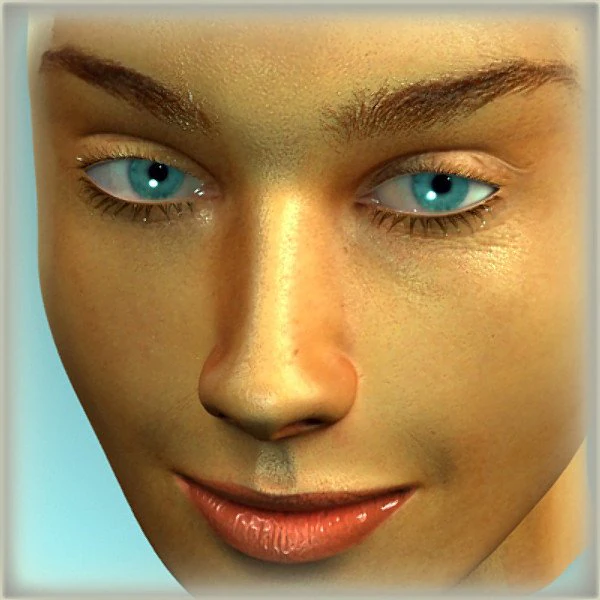pretty female head 3D Model .c4d .max .obj .3ds .fbx .stl .blend 