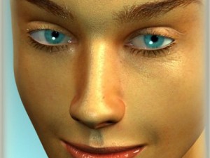 pretty female head Modèle 3D