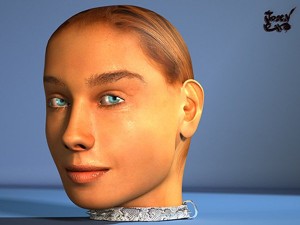 pretty female head 3D मॉडल