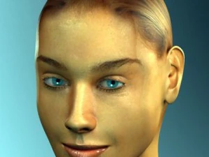 pretty female head 3D Model