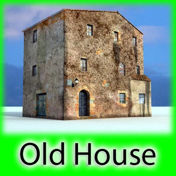 old european house detailed realistic 3D Model .c4d .max .obj .3ds .fbx .stl .blend 