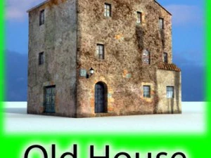 oud europees huis gedetailleerd realistisch 3D Model