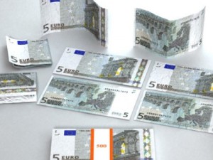 5 euro paper money Modelo 3D