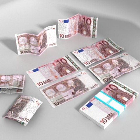 10 euro paper money Modèle 3D .c4d .max .obj .3ds .fbx .stl .blend 