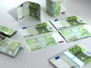 100 euro paper money 3D Model