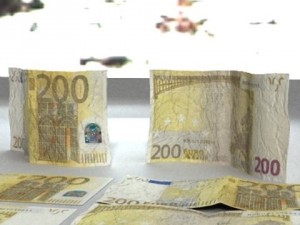 200 euro banknote 3D 模型