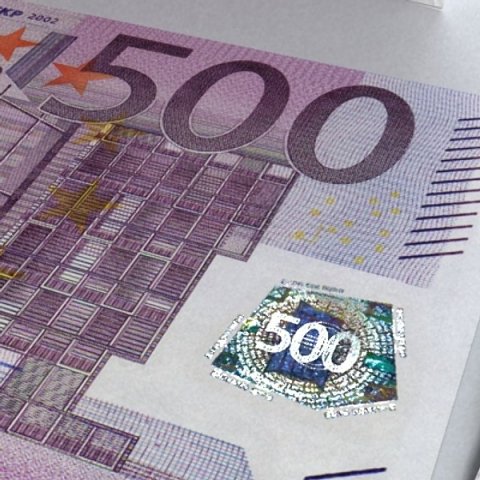 500 euros banknote 3D-Modell .c4d .max .obj .3ds .fbx .stl .blend 