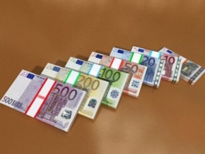 european paper money collection 3D 模型