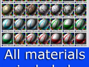 european paper money collection 3D 模型