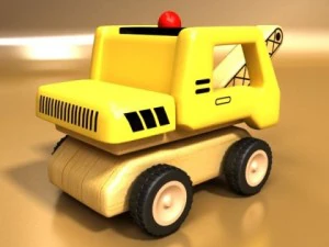 wooden toy crane 3D Model